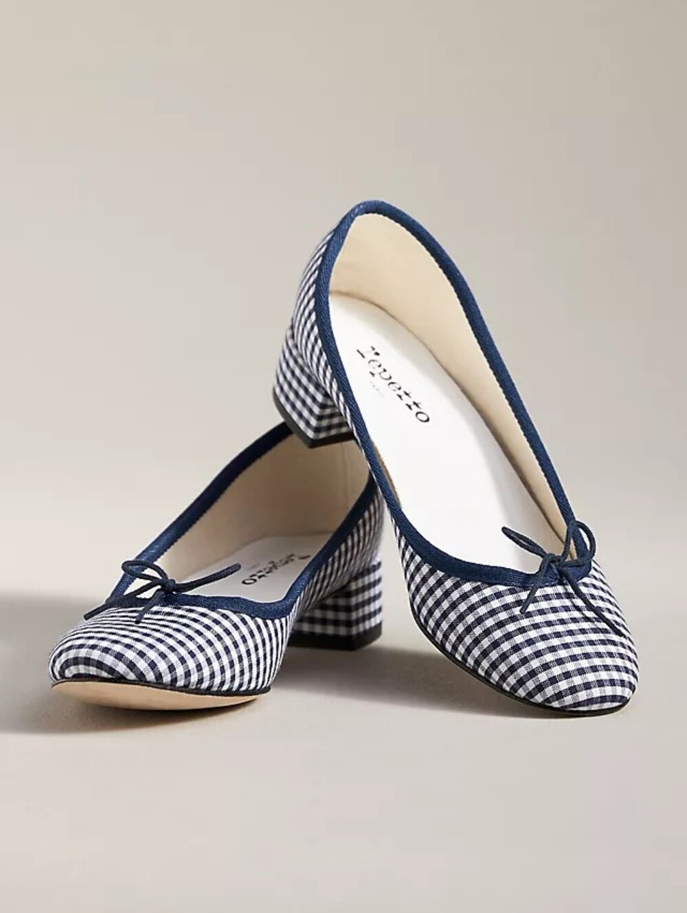 Gingham Repetto Camille Ballet Heel